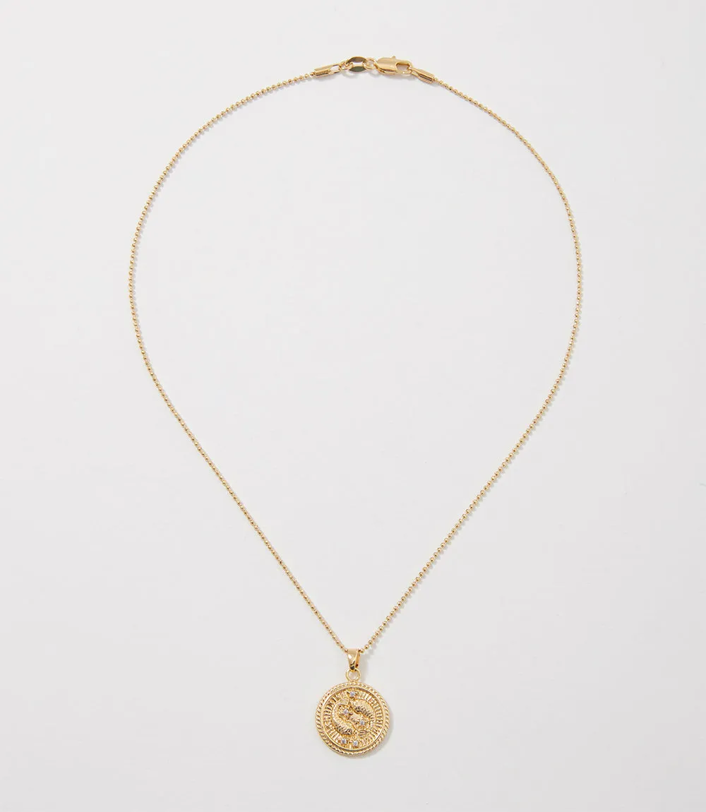 Pisces Coin Necklace