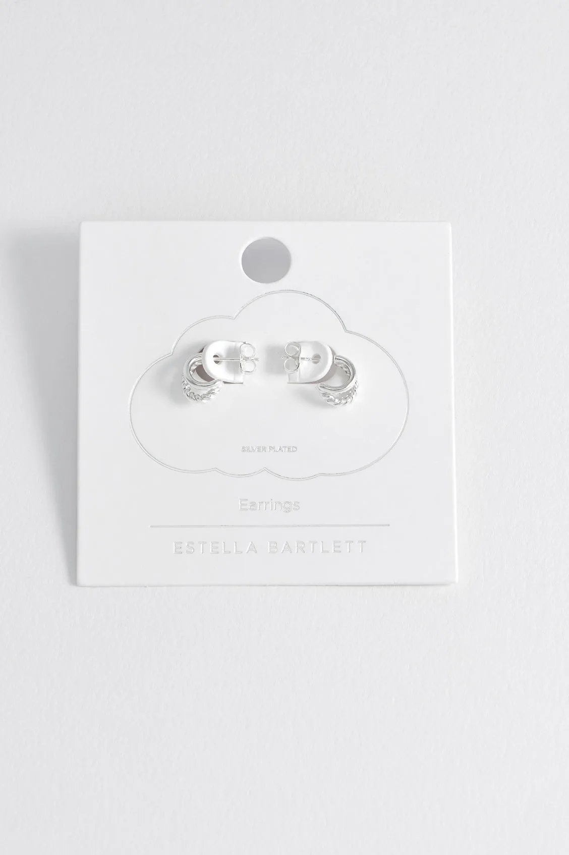 Plain And Twist Double Hoop Earrings