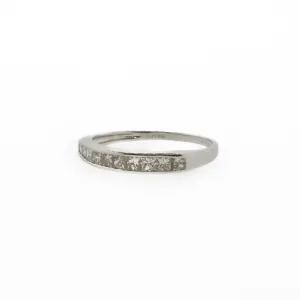 Platinum Princess Cut Diamond Wedding Band