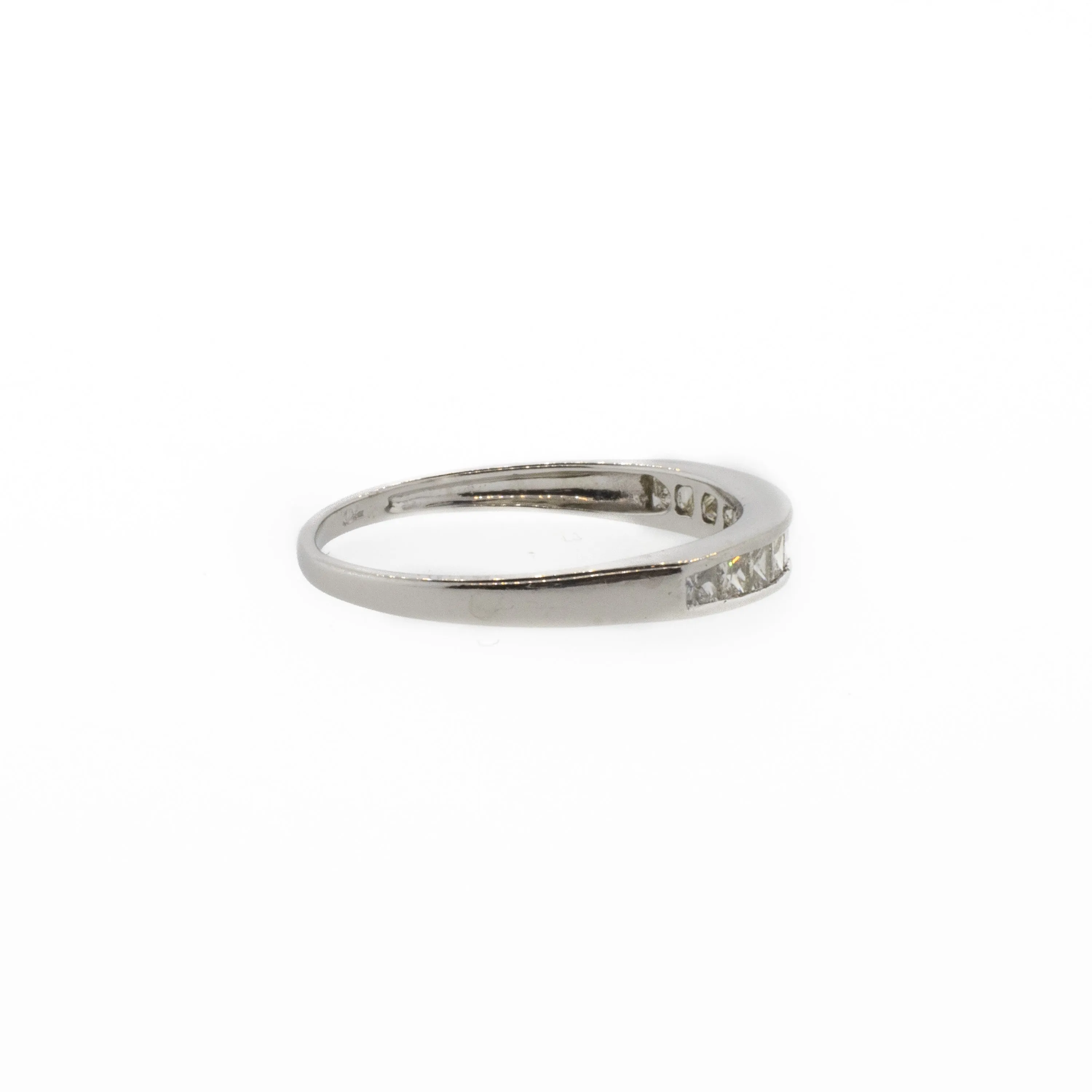 Platinum Princess Cut Diamond Wedding Band