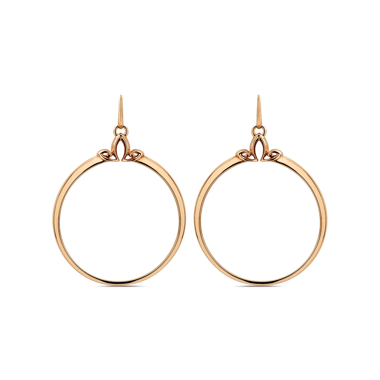 Portrait Hoop Earring 38mm - 18K Rose Gold Vermeil
