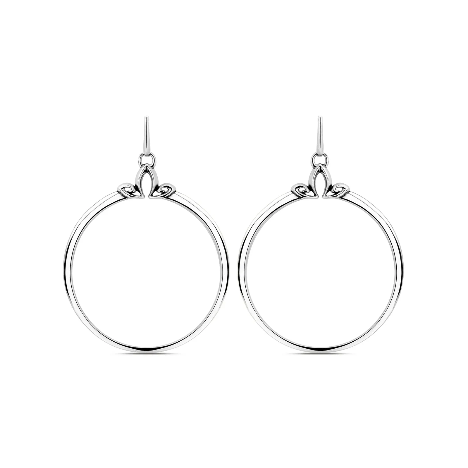 Portrait Hoop Earring 38mm - Sterling Silver