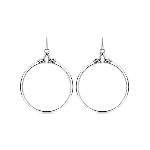 Portrait Hoop Earring 38mm - Sterling Silver