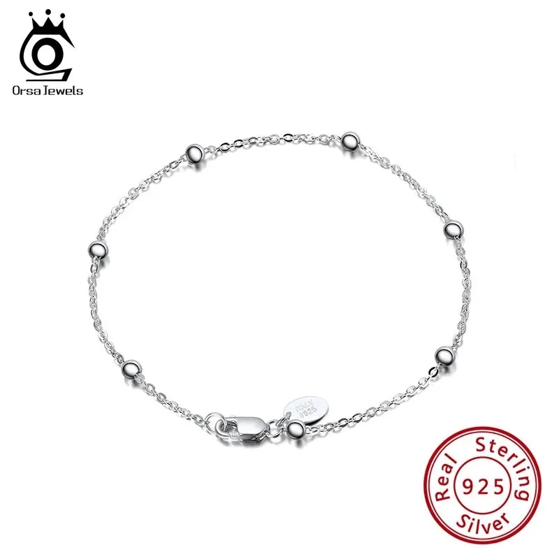 Pure 925 Sterling Silver 1.0mm Cable Chain Bracelet