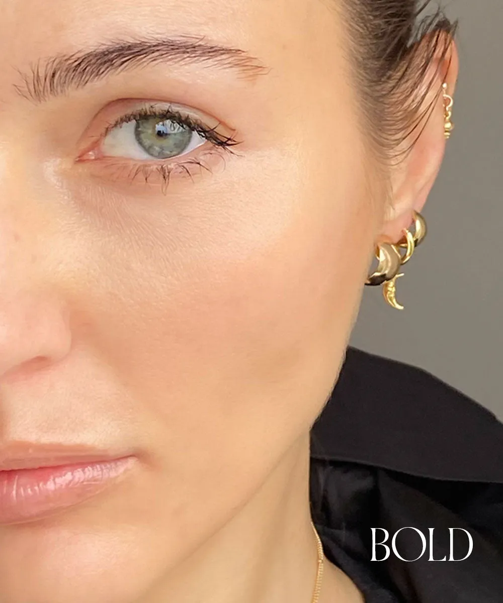 Quinn Half Hoop Stud Earrings
