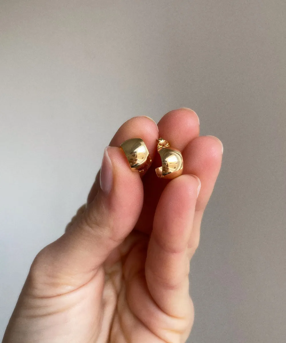 Quinn Half Hoop Stud Earrings