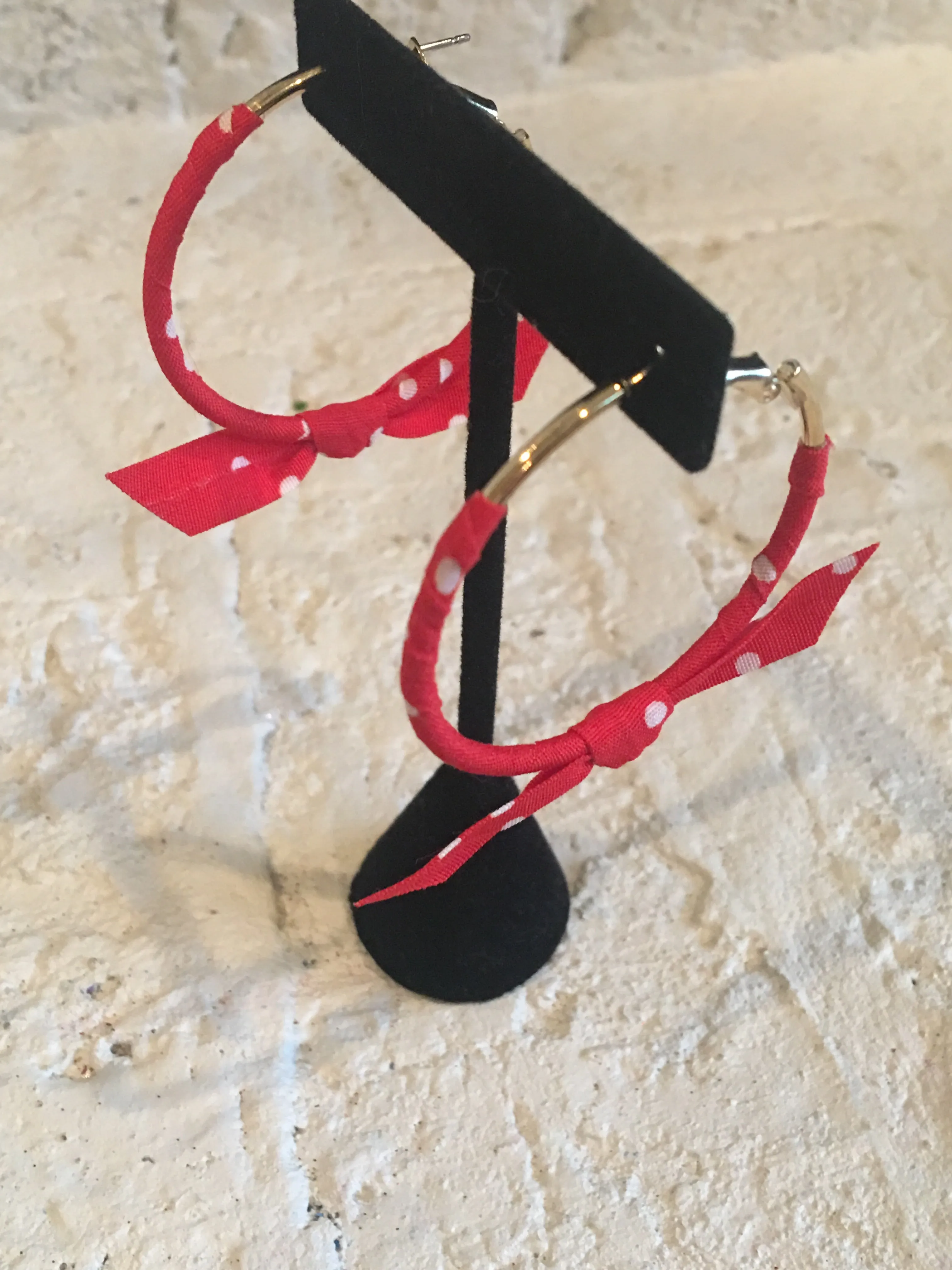 Red & White Polka Dot Earrings