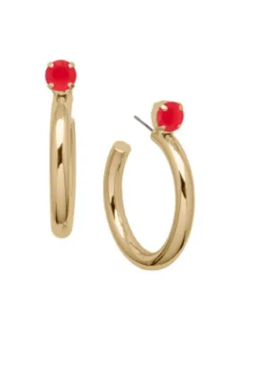 Red Carpet Keeley Studded Hoop Earrings