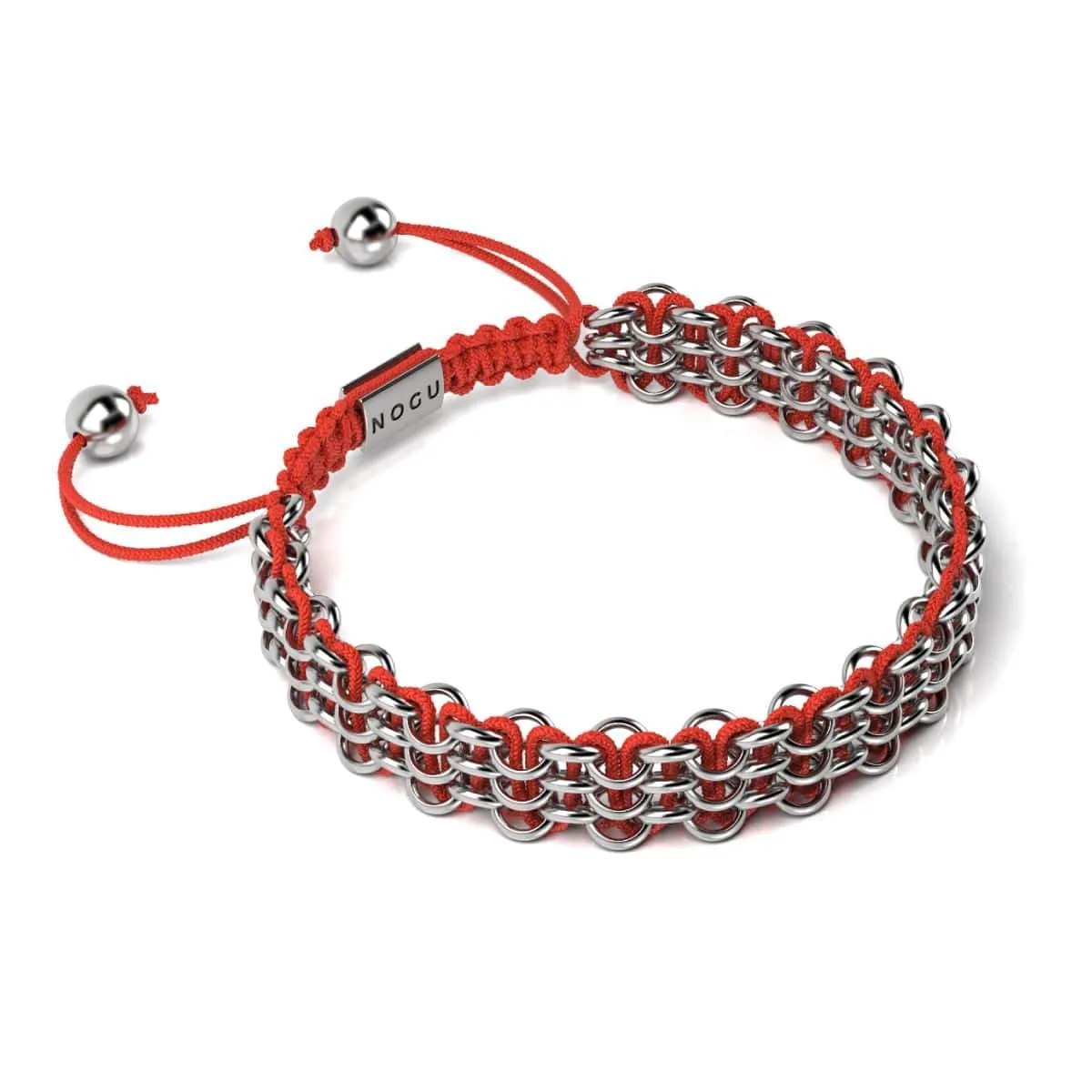 Red Panda Links | Original Kismet Bracelet | Red x Silver