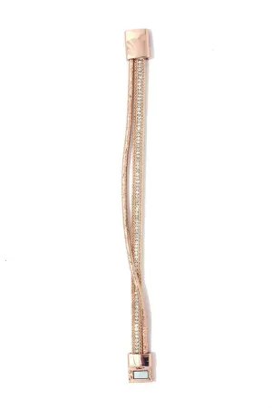 Rhinestone chain magnetic bracelet