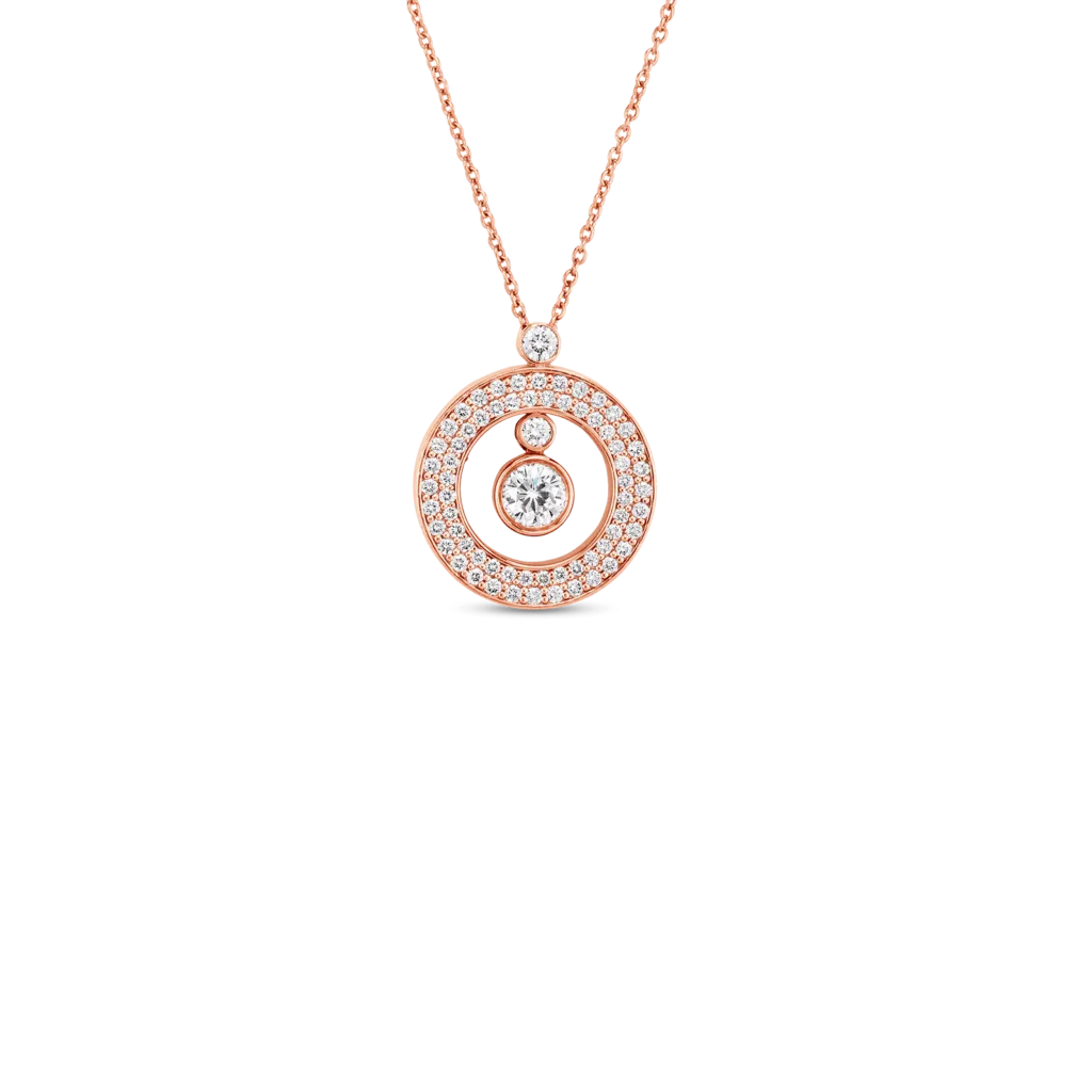 Roberto Coin 18K Gold Pave Mini "O" Diamond Pendant
