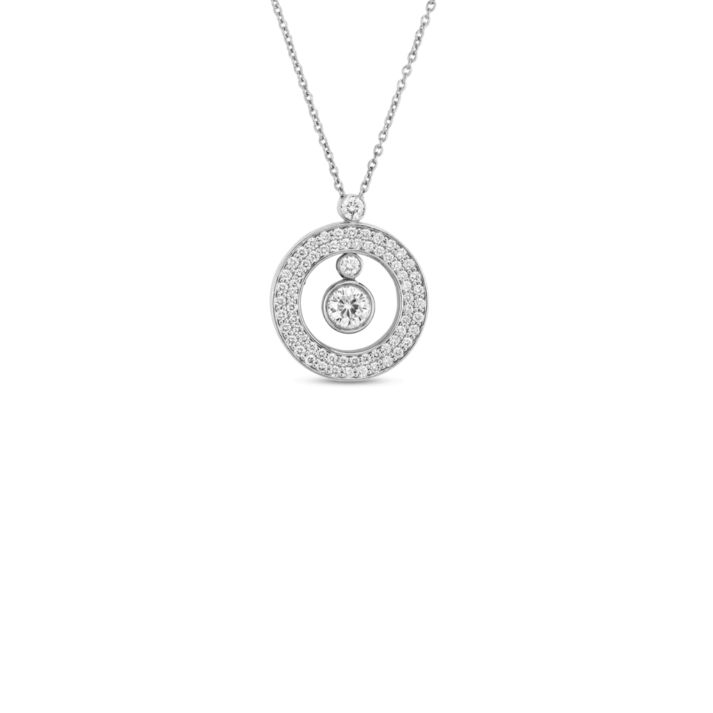 Roberto Coin 18K Gold Pave Mini "O" Diamond Pendant