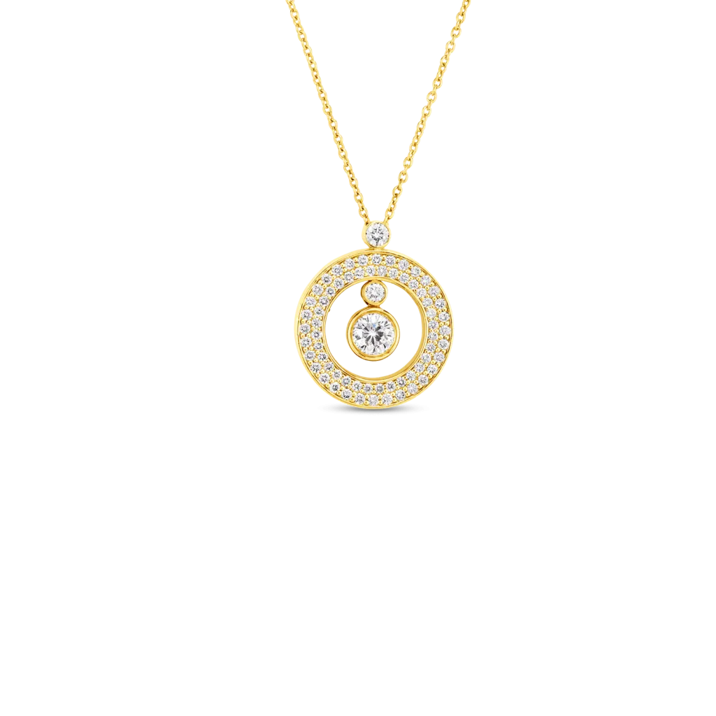 Roberto Coin 18K Gold Pave Mini "O" Diamond Pendant