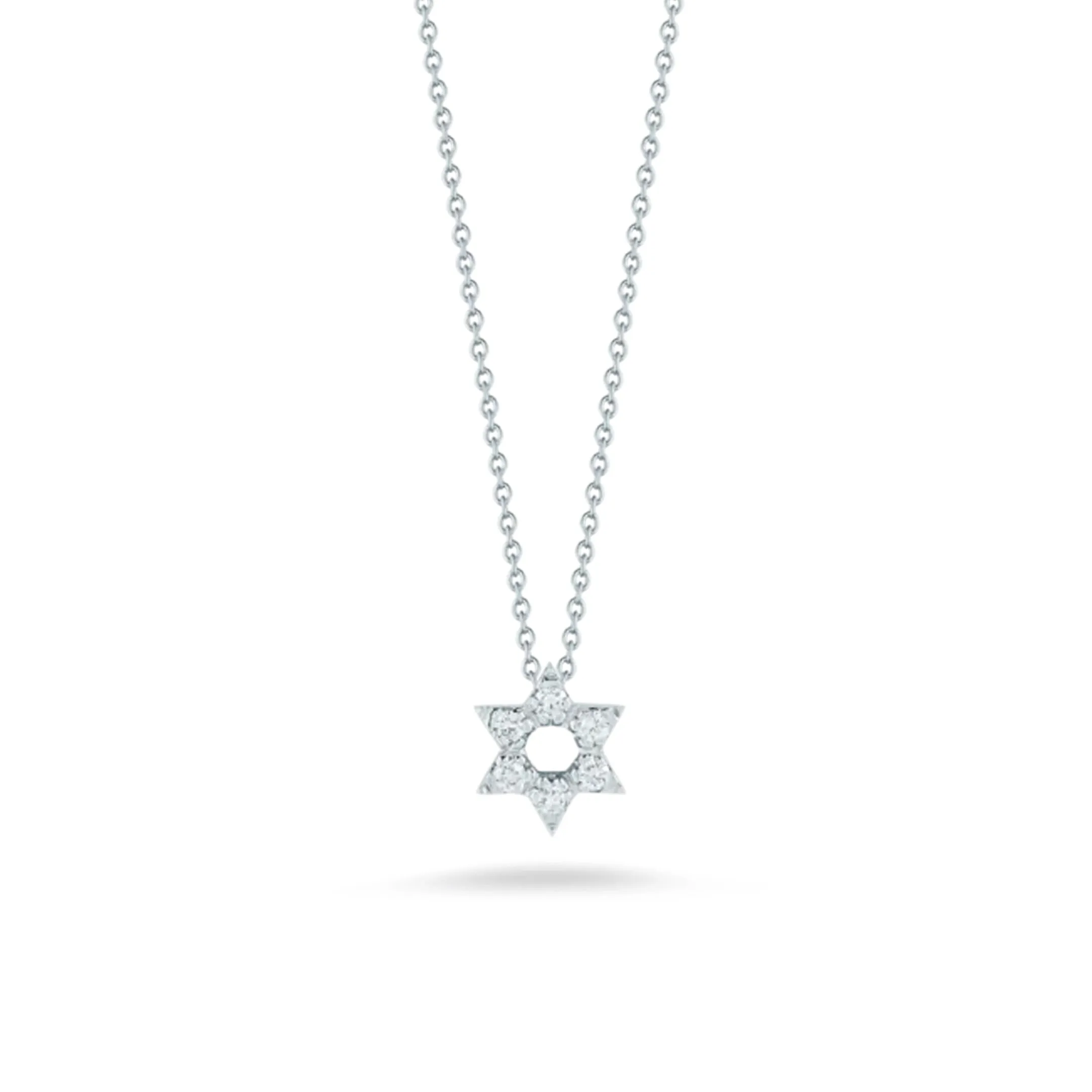 Roberto Coin 18k Gold Tiny Diamond Star of David Necklace