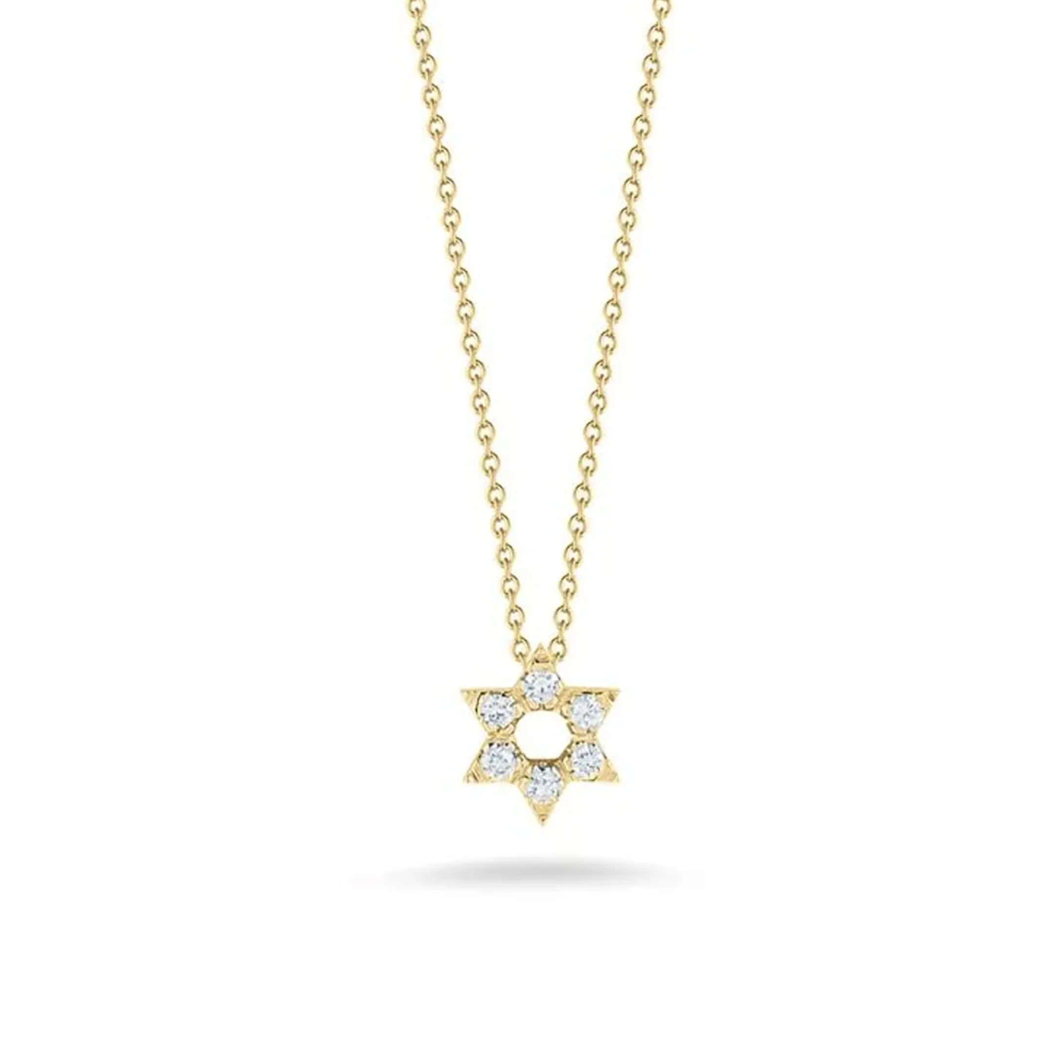 Roberto Coin 18k Gold Tiny Diamond Star of David Necklace