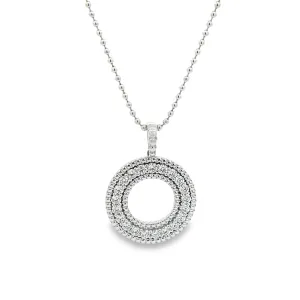 Roberto Coin 18k White Gold Diamond Circle Necklace