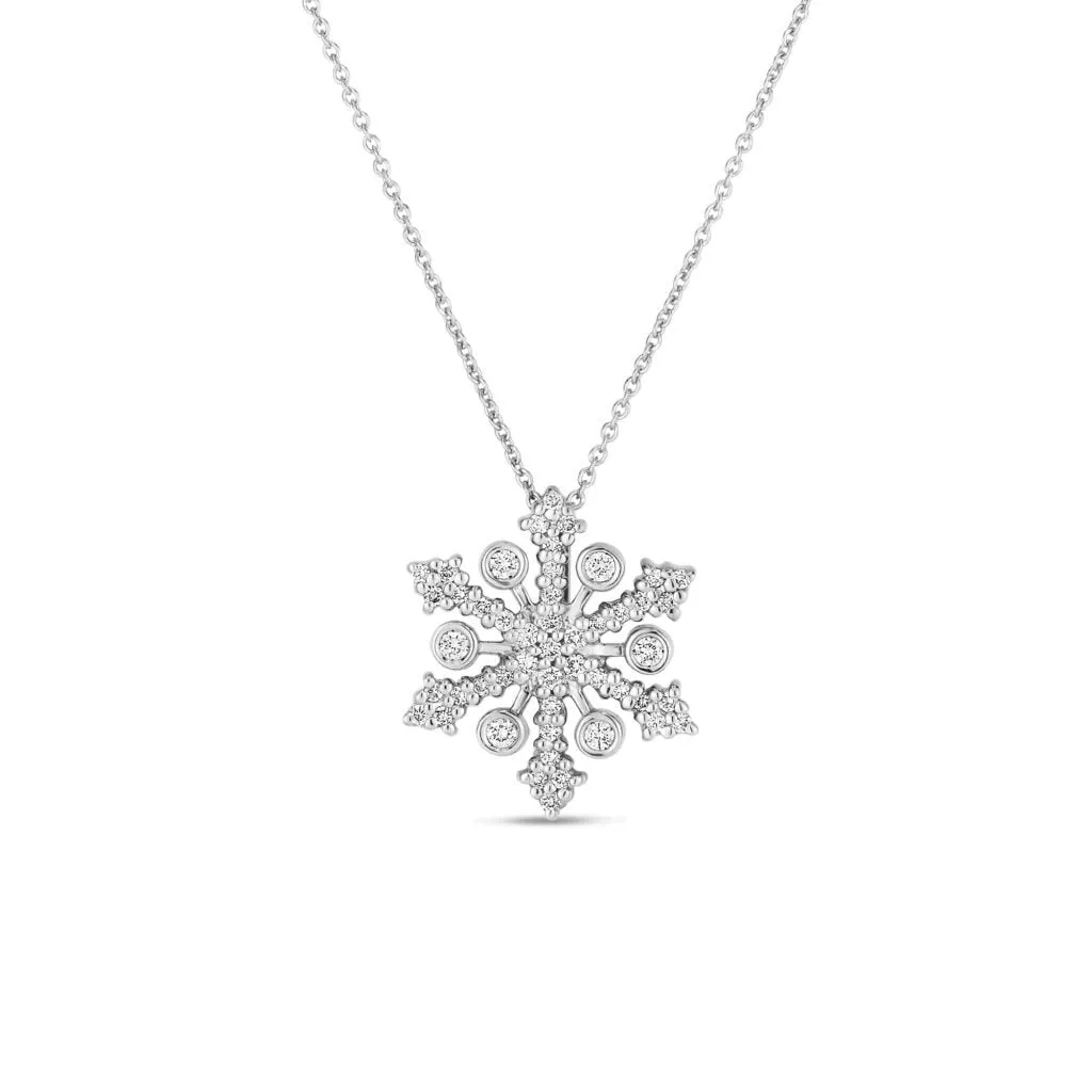 Roberto Coin 18k White Gold Snowflake Necklace