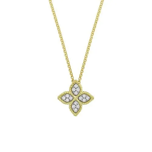 Roberto Coin 18K Yellow Gold Medium Princess Flower Necklace