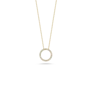 Roberto Coin 18K Yellow Gold Mini Diamond Circle Necklace