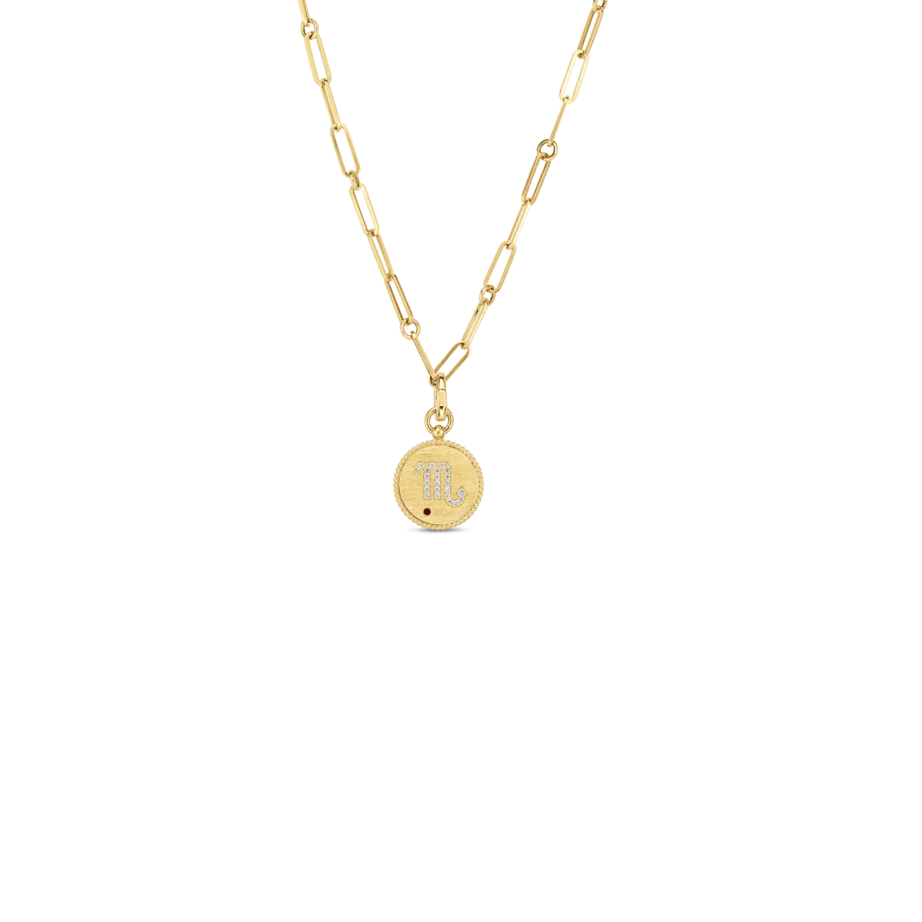 Roberto Coin 18K Yellow Gold Venetian Princess Diamond Disc Necklace