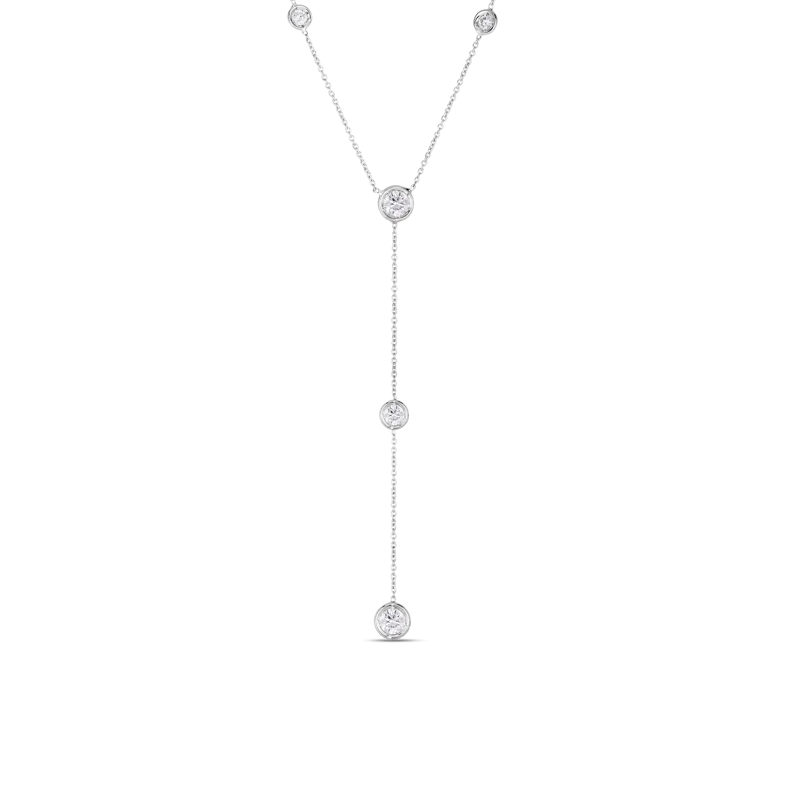 Roberto Coin Diamonds by the Inch 18K White Gold Diamond Necklace, 18"