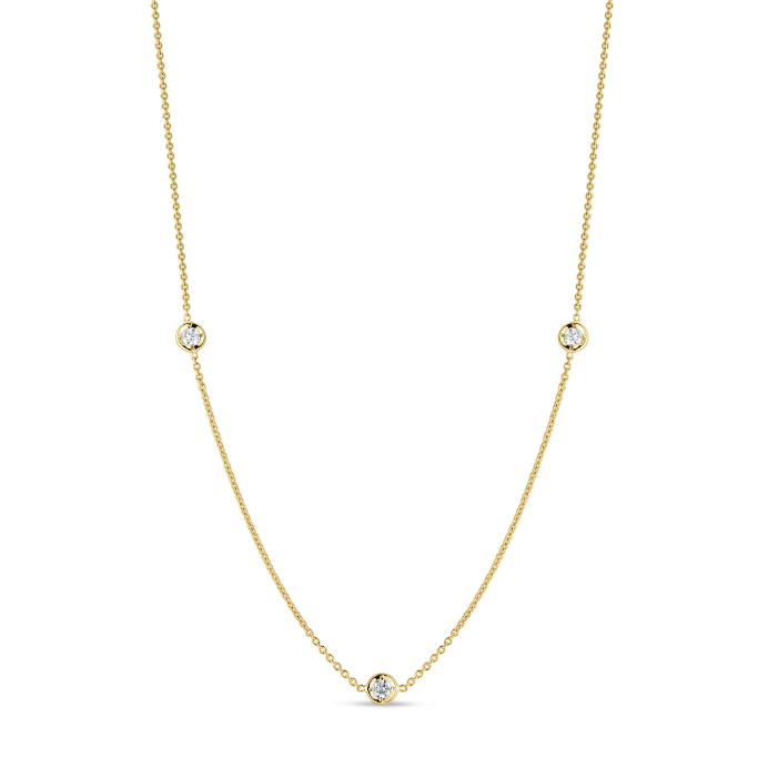 Roberto Coin Diamonds By The Inch 18k Yellow Gold Necklace