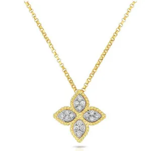Roberto Coin Medium Flower Pendant with Diamonds
