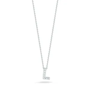 Roberto Coin "L" Love Letter Diamond Pendant Necklace