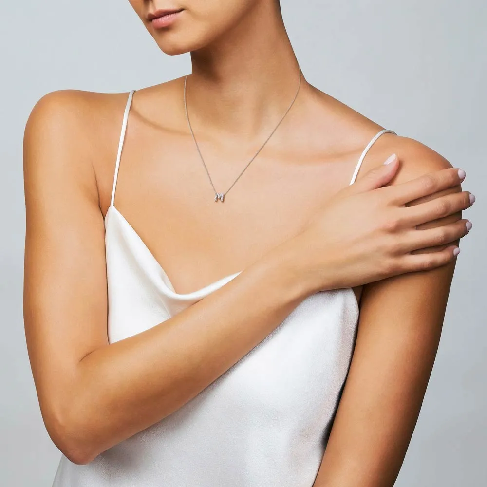 Roberto Coin "L" Love Letter Diamond Pendant Necklace