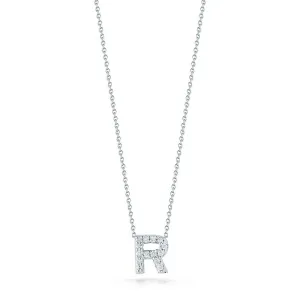 Roberto Coin "R" Love Letter Diamond Pendant Necklace