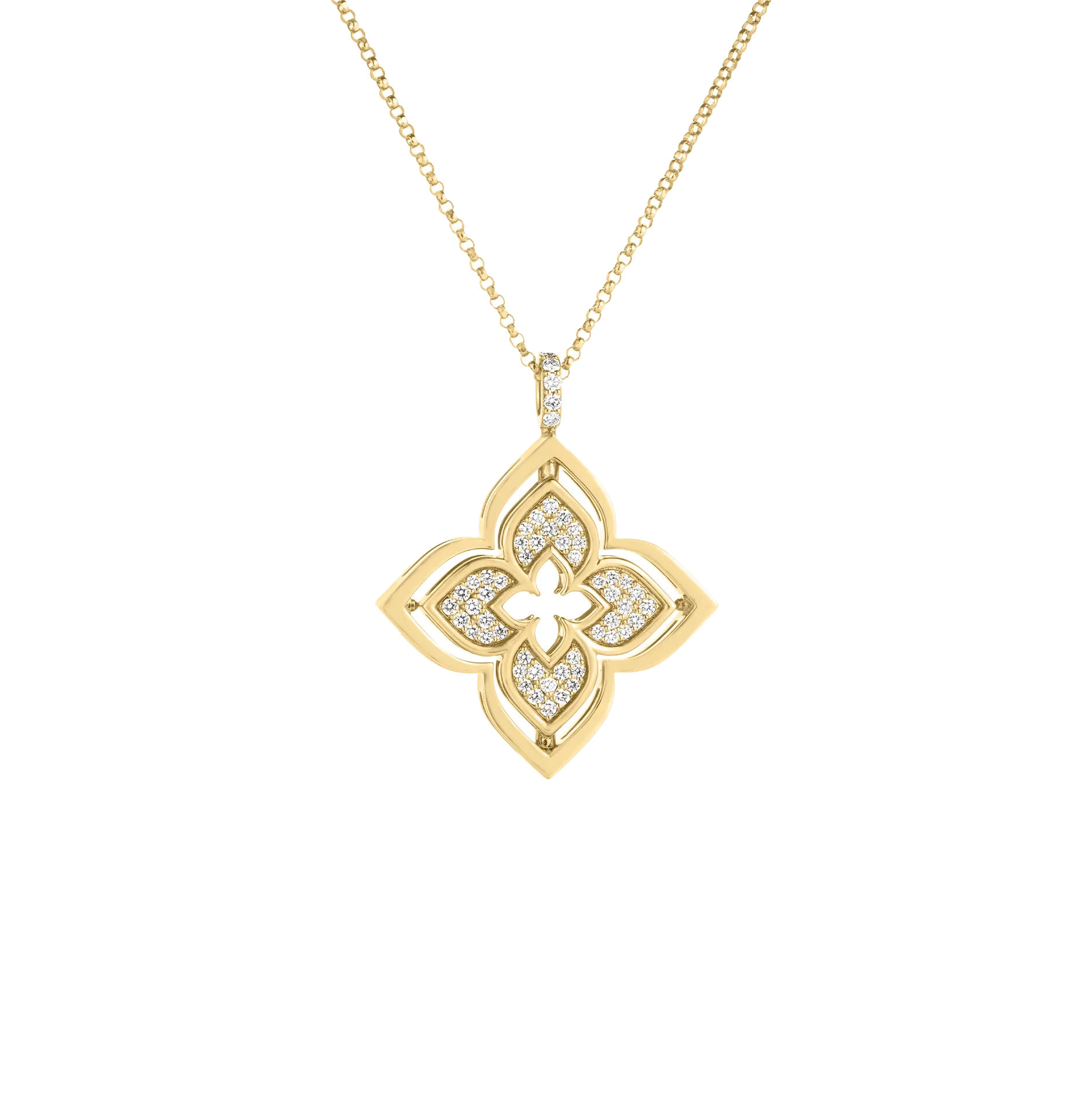 Roberto Coin Venetian Pirouette Mother-of-Pearl and Diamond Pendant