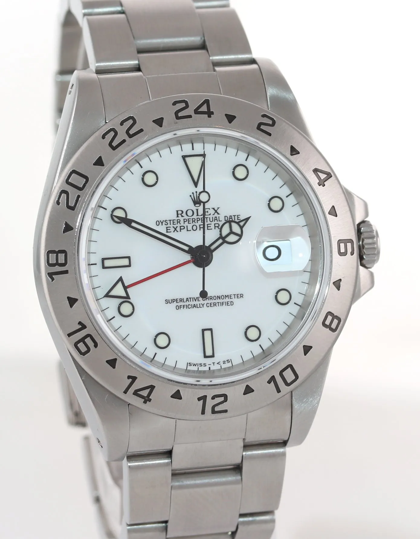 Rolex Explorer 2 16570 Steel White Polar GMT TRITIUM Dial 40mm Watch Box