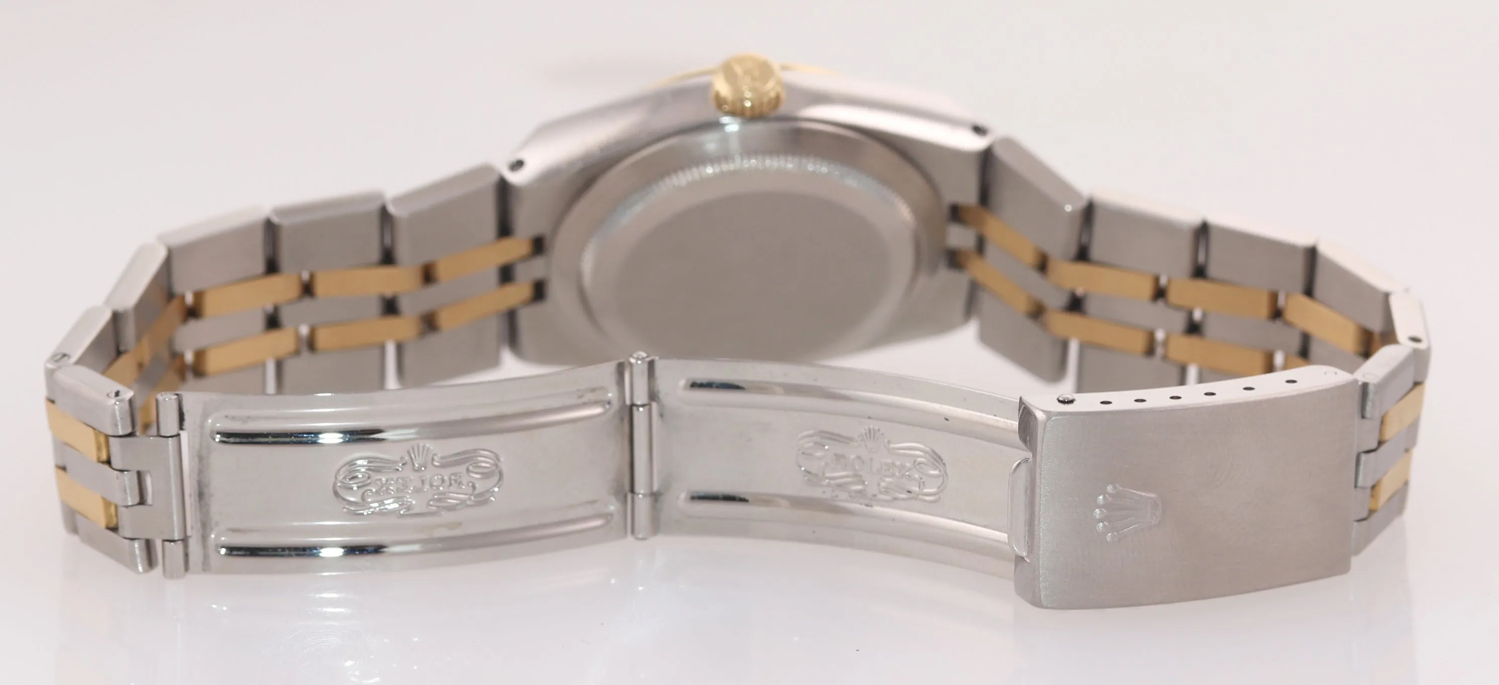 Rolex OysterQuartz DateJust 17013 Two-Tone Gold Steel Champagne Integral Watch