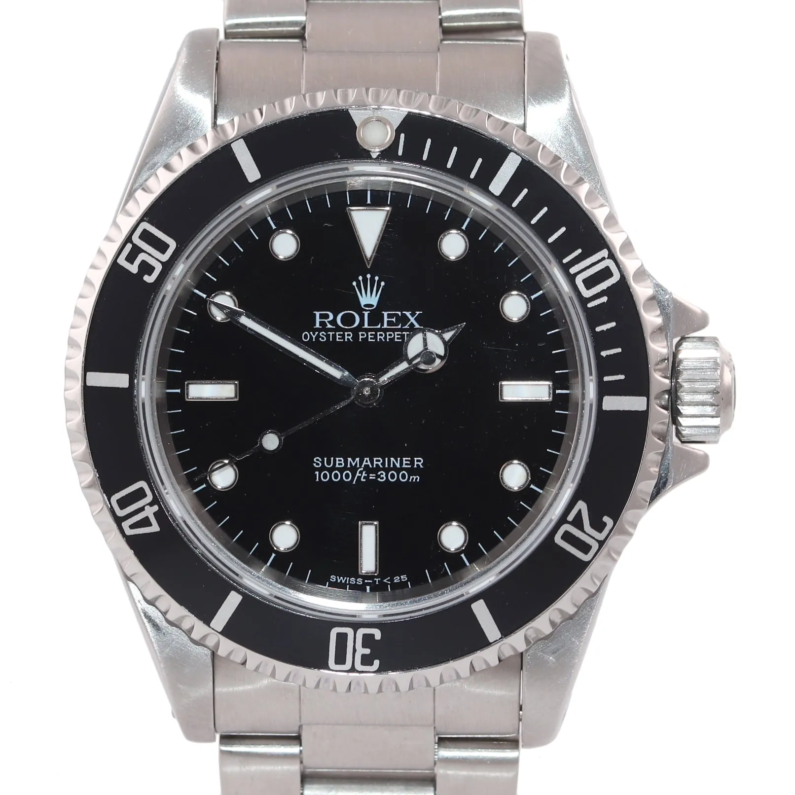 Rolex Submariner No-Date 2 line dial 14060 Steel Black Dive 40mm Watch Box