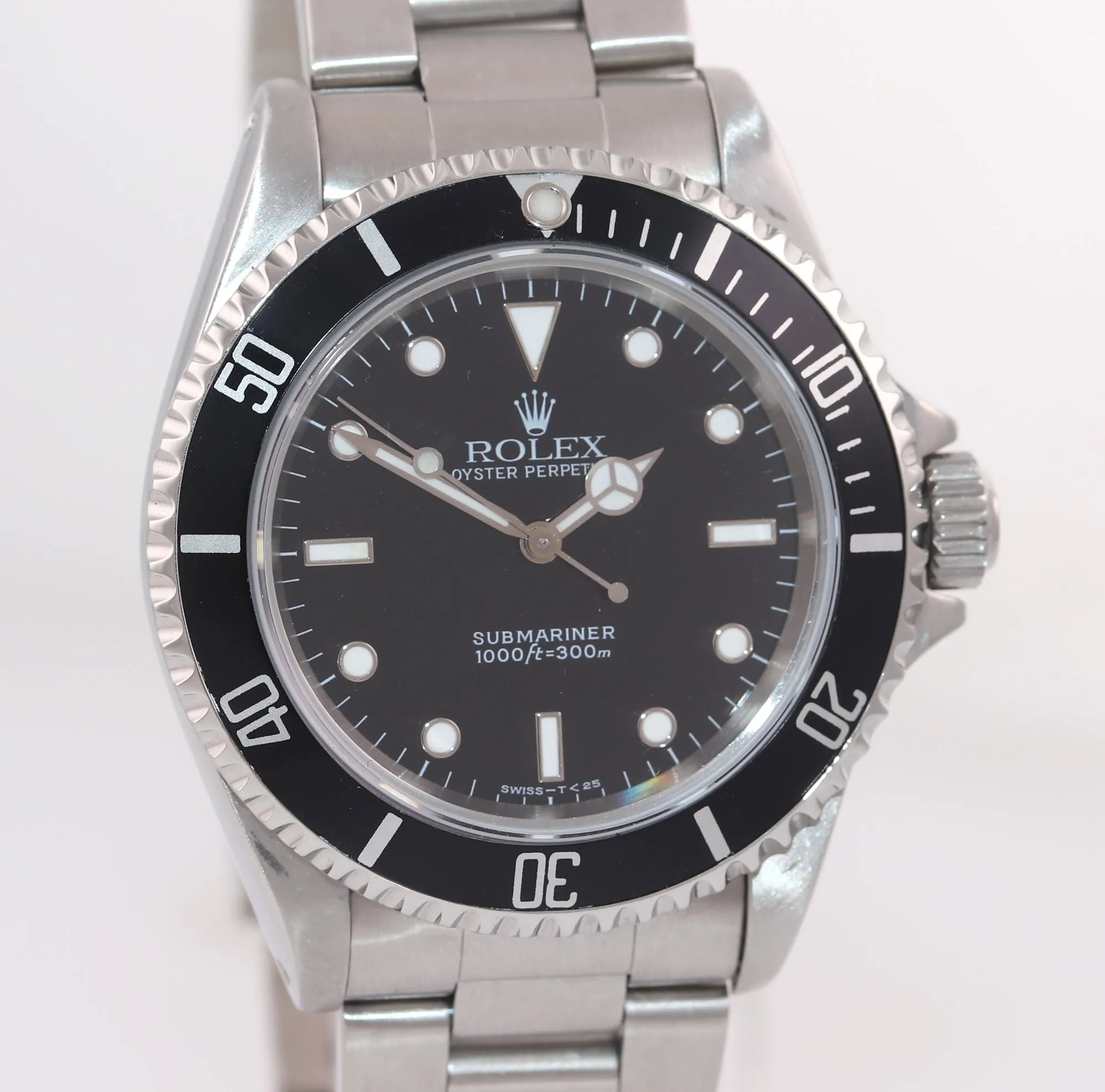 Rolex Submariner No-Date 2 line dial 14060 Steel Black Dive 40mm Watch Box