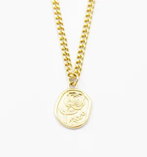 Rose Coin Necklace