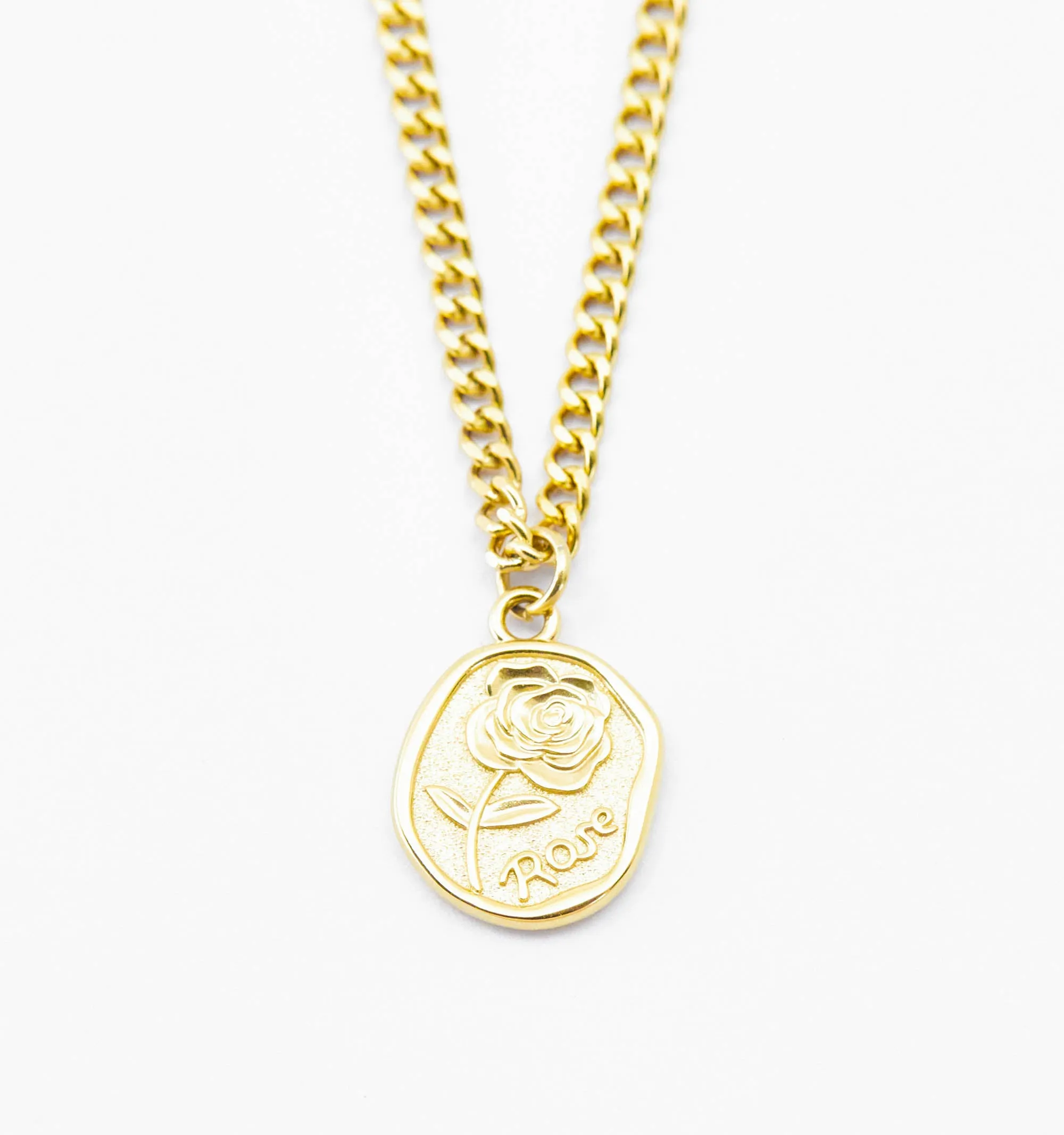 Rose Coin Necklace