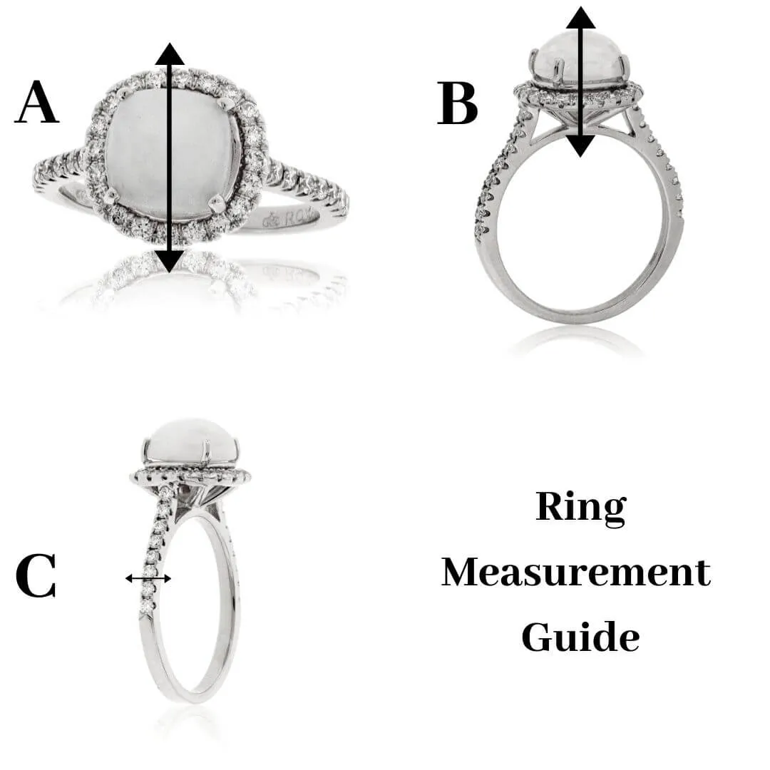 Round Geometric Diamond Gold Satin Finish Flush Set Ring