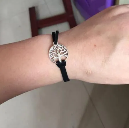 S 119 1 piece of life tree bracelet leather hand bracelet chain men and women bracelet Gothic punk bracelet 2017 friends and rel