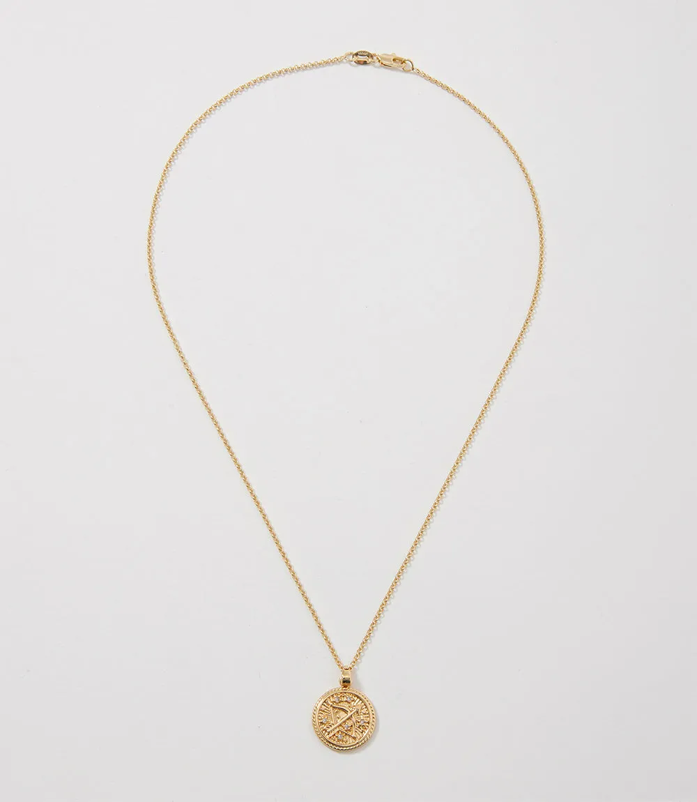 Sagittarius Coin Necklace