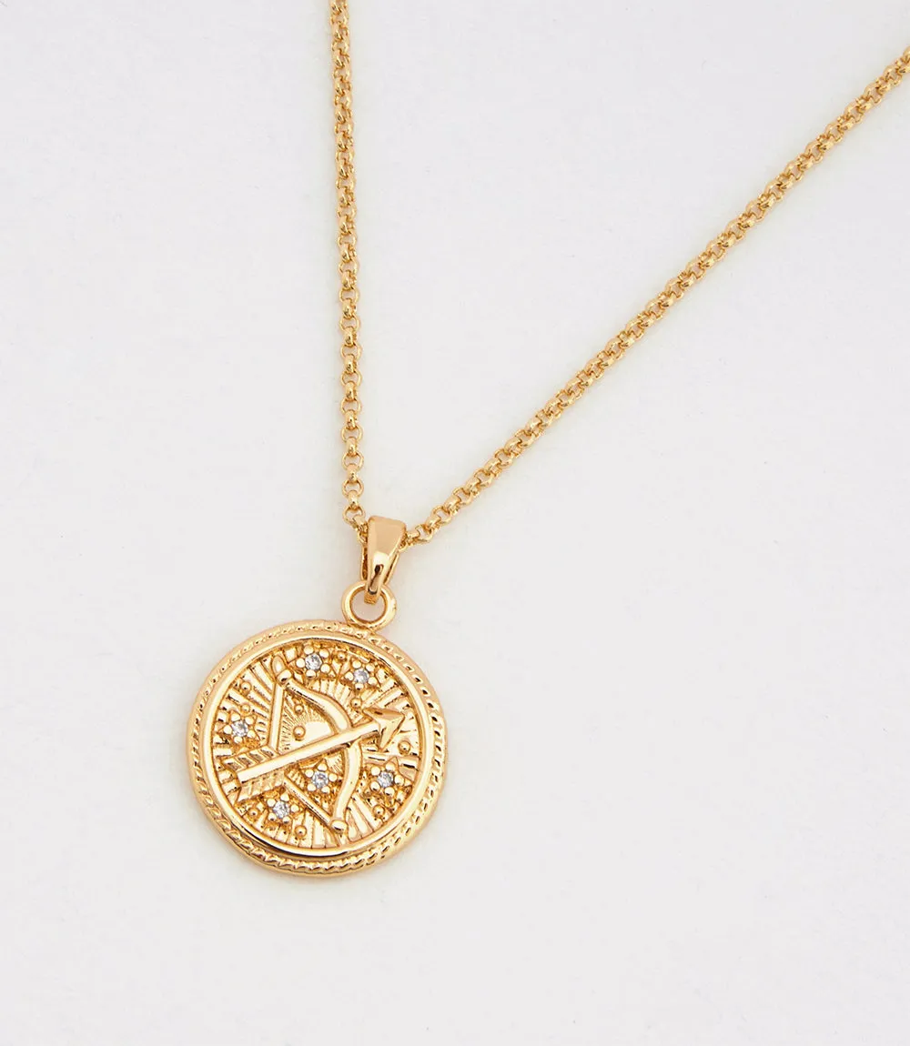Sagittarius Coin Necklace