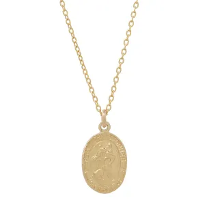 Saint Christopher Oval Necklace