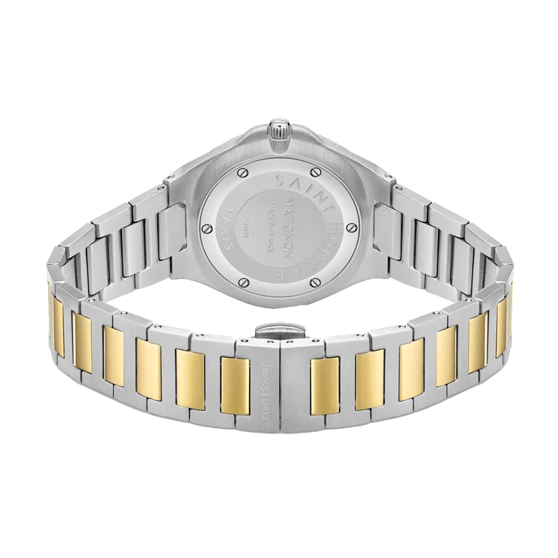 Saint Honore Matignon Women's Green MOP Silver Gold Watch