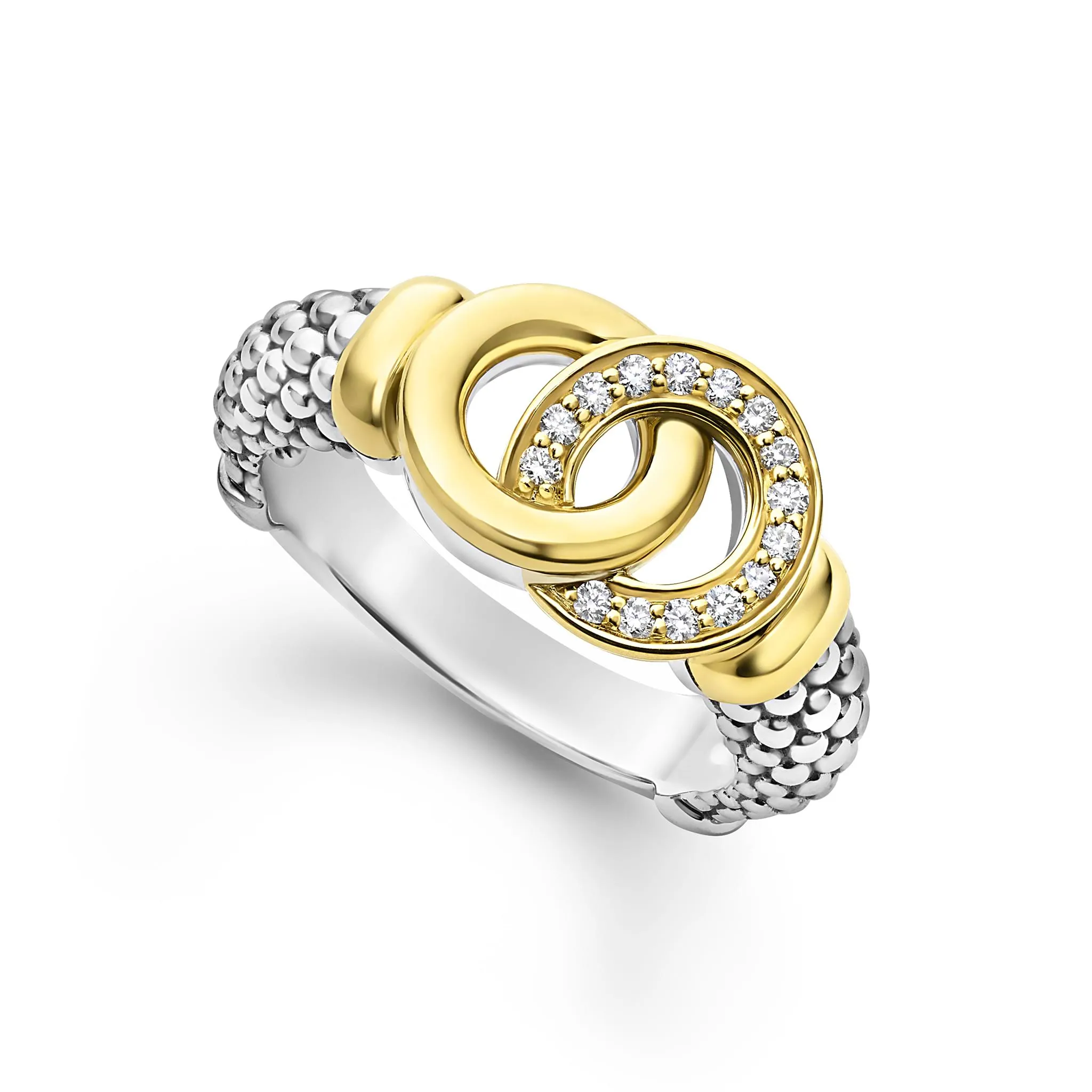 Signature Caviar Two-Tone Interlocking Diamond Gift Set