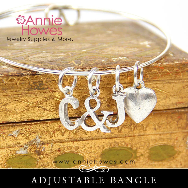 Silver Alphabet Initial Charm Nunn