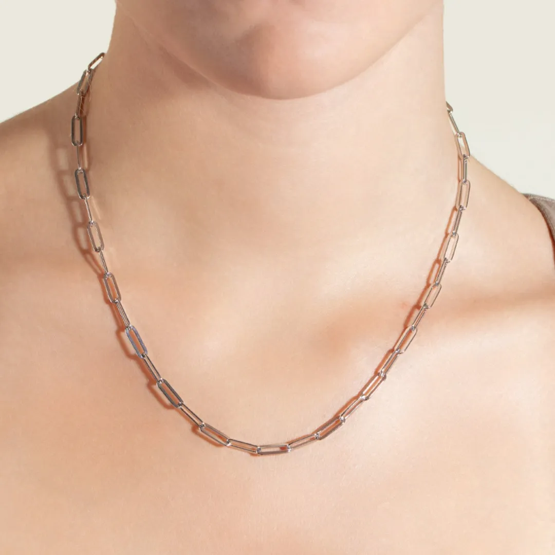Silver Essentials Paperclip Chain