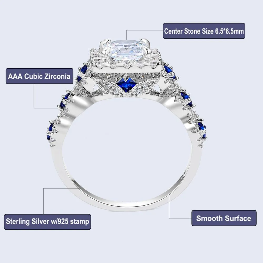 Silver White Blue