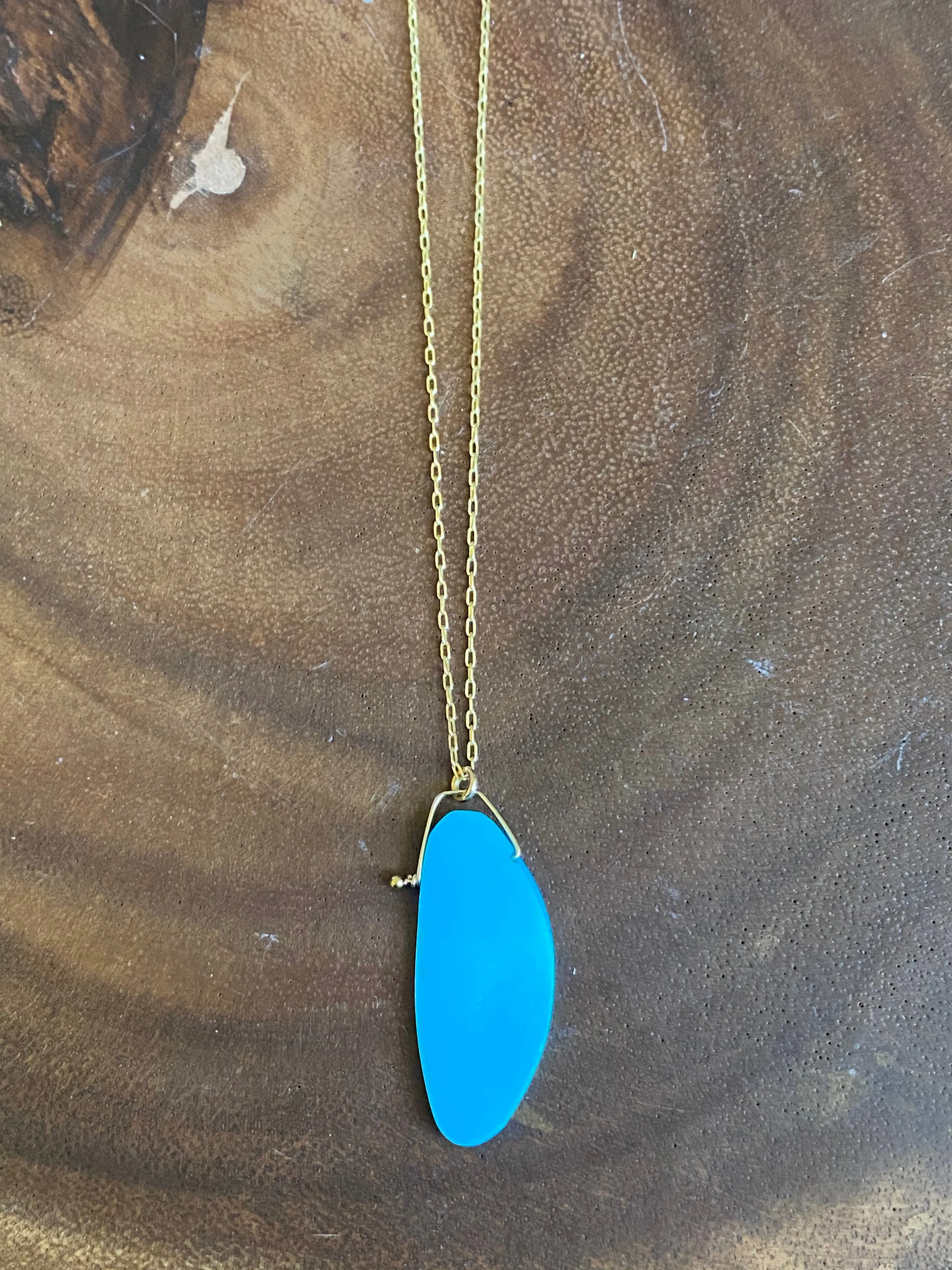 Simon & Lulu 14K Gold Sleeping Beauty Turquoise Necklace