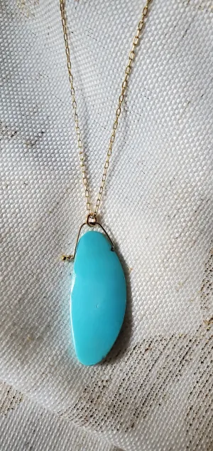 Simon & Lulu 14K Gold Sleeping Beauty Turquoise Necklace