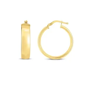 Sincerely Springer's 14k Yellow Gold Flattened Hoop Earrings